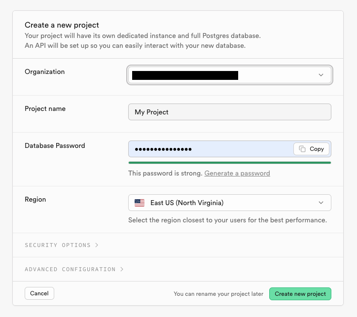 Create Project